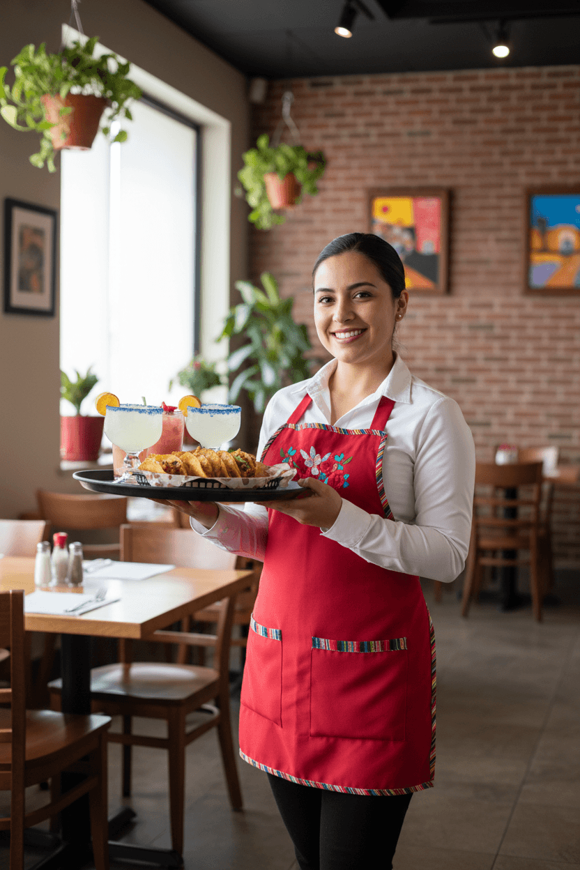 Friendly service team member at Mr. Taco
